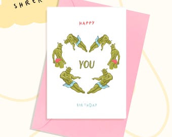 Funny Shrek Meme Birthday Card Printable | Sarcastic Pop Culture Card for Friend, Funny Birthday Gift Instant Download