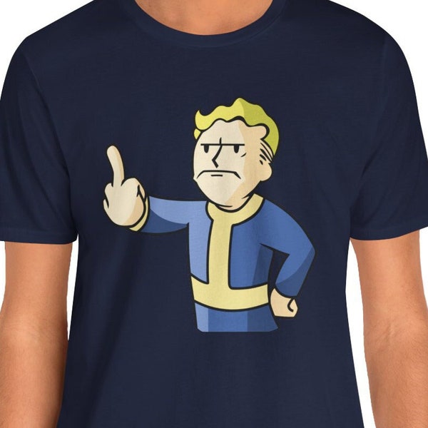 Fallout Shirt, Thumbs Up Middle finger funny Shirt, Wasteland Shirt, Gamer Gift Unisex Shirt, Birthday Gift For Fans,  Retro Vintage Gamers