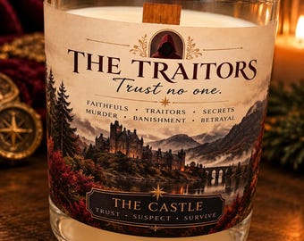 The Traitors Inspired Candle – Trust No One Wooden Wick Candle