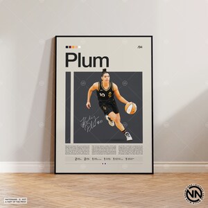 Kelsey Plum Poster, Las Vegas Aces, WNBA Poster, Sports Poster, Mid Century Modern, WNBA Fans, Basketball Gift, Sports Bedroom Posters