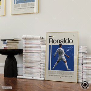 Cristiano Ronaldo Poster, Real Madrid Poster, Soccer Gifts, Sports Poster, Football Poster, Soccer Wall Art, Sports Bedroom Posters image 4