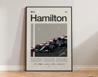 Lewis Hamilton Poster, Formula One Poster, F1 Racing Poster, Motorsports, Formula 1 Poster, Formula 1 Gifts, Car Poster, Sports Poster