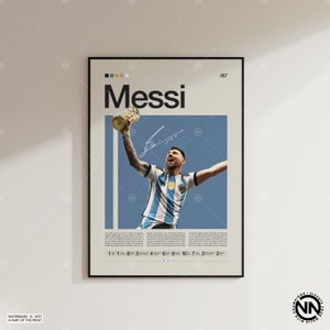 Lionel Messi Poster, Argentina Soccer Print, Soccer Gifts, Sports Poster, Football Player Poster, Soccer Wall Art, Sports Bedroom Posters image 6