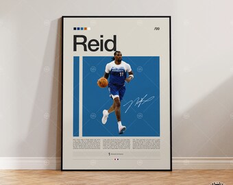 Naz Reid Poster, Minnesota Timberwolves, NBA Poster, Sports Poster, Mid Century Modern, NBA Fans, Basketball Gift, Sports Bedroom Posters