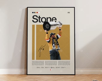 Mark Stone Poster, Vegas Golden Knights Poster, NHL Poster, Hockey Poster, Sports Poster, Mid-Century Modern, Sports Bedroom Posters