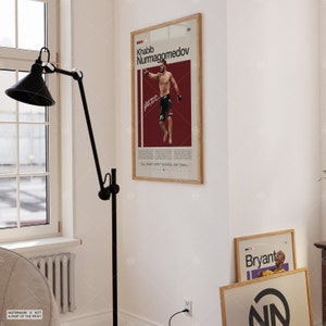 Khabib Nurmagomedov Poster, MMA Poster, Boxing Poster, Sports Poster, Mid-Century Modern, Motivational Poster, Sports Bedroom Posters image 3