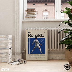 Cristiano Ronaldo Poster, Real Madrid Poster, Soccer Gifts, Sports Poster, Football Poster, Soccer Wall Art, Sports Bedroom Posters image 2