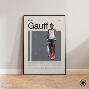 Coco Gauff Poster, Tennis Poster, Motivational Poster, Sports Poster, Modern Sports Art, Tennis Gifts, Minimalist Poster, Tennis Art