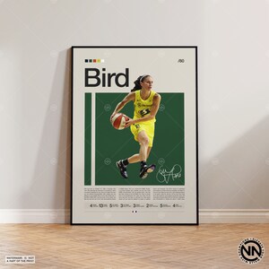 Sue Bird Poster, Seattle Storm Poster, WNBA Poster, Sports Poster, Mid Century Modern, WNBA Fans, Basketball Gift, Sports Bedroom Posters