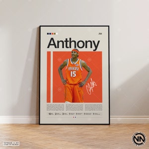 Carmelo Anthony Poster, Syracuse Poster, NBA Poster, Sports Poster, Mid Century Modern, NBA Fans, Basketball Gift, Sports Bedroom Posters