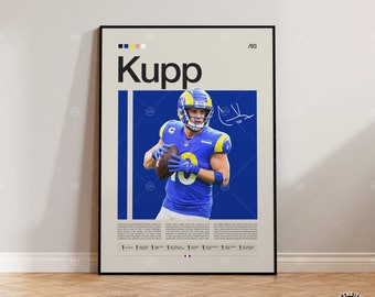 Cooper Kupp Poster, Los Angeles Rams Print, NFL Poster, Sports Poster, NFL Fans, Football Poster, NFL Wall Art, Sports Bedroom Posters