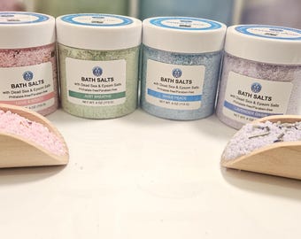 4 oz Aromatherapy Bath Salts – Dead Sea & Epsom Salts