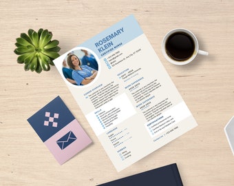 Pielęgniarka medyczna CV | Profesjonalne CV | Szablon CV Word | Nowoczesne CV | Minimalistyczne CV | Natychmiastowe pobranie | Edytowalne CV
