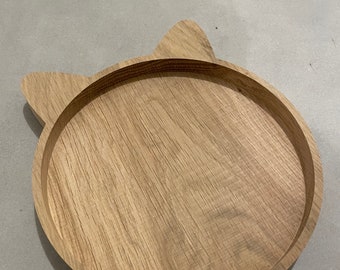 Plateau Tête de Chat en Bois Massif Chêne Frêne Fabrication française artisanale Cadeau