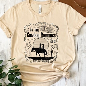 Cowboy Romance Era T-Shirt, Romance Reader T-Shirt, würziges Buch-Liebhaber-Shirt, Lesen von Schmutz, Bücherwurm, Romance-Liebhaber, Bücherwurm, Romancelandia