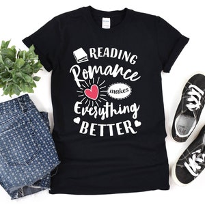 Lese Romanze T-Shirt (weißer Text), Romanze Leser-T-Shirt, würziges Buch-Liebhaber-Shirt, Leseschmutz, Bücherwurm, BookTok-T-Shirt, Bücherwurm, Steamy