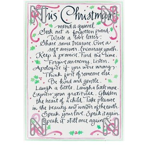 Citaat This Christmas Mend a Quarrel van Howard W. Hunter Kerstkaart download inspirerende boodschap Affirmatie Aanmoediging Afdrukbaar