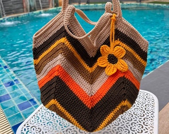 Granny bag, Crochet Shoulder bag, Handmade bag, Hand knit bag, Gifts for her, Gifts, Hippie Bag, Tote bag, Boho bag, Knitted bag