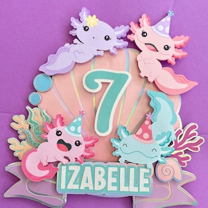 Axolotl cake topper