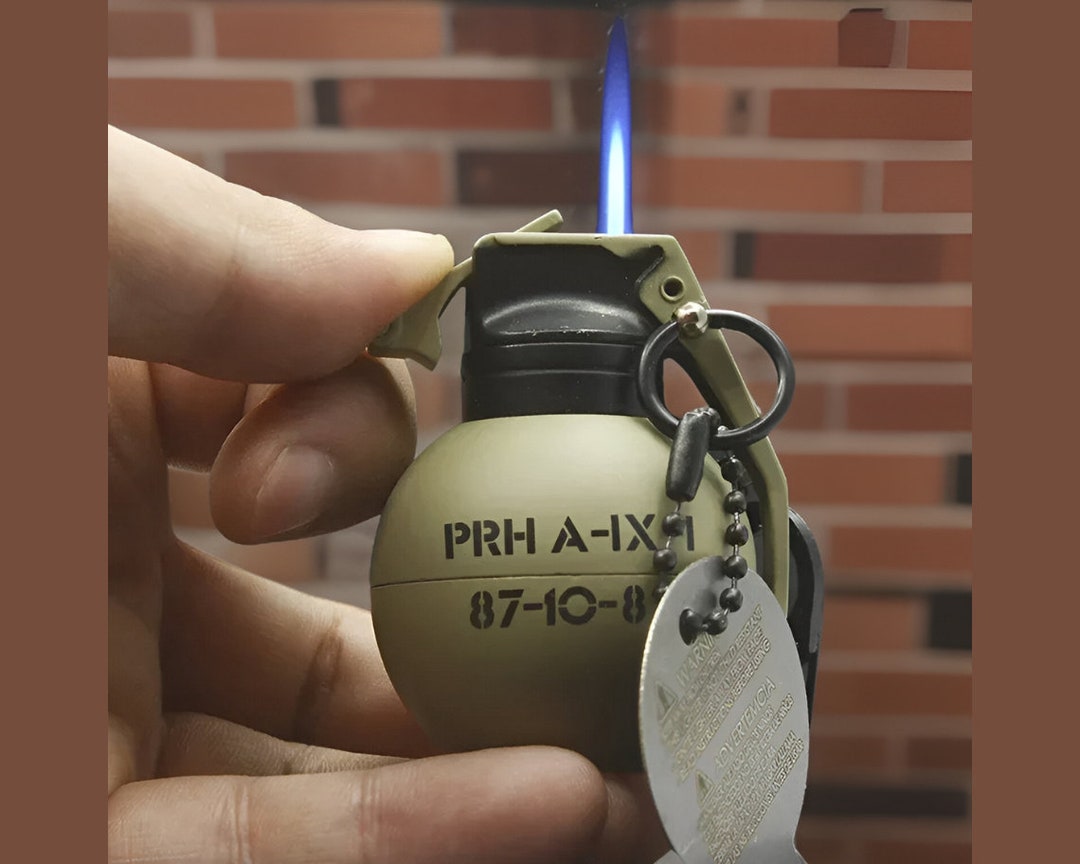 Grenade Design Gift Lighter Unique Windproof Smoker's Lighter Military