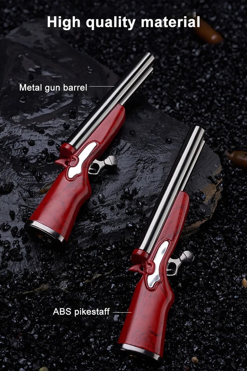 Double Barrel Shotgun Lighter Cool Gun Design Lighter Dual Flame Butane