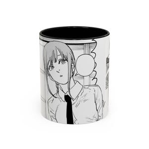 Chainsaw Man Makima Coffee Mug (11, 15oz), CSM Fan Art, Cute Anime Gift For Him, Gift For Her, CSM Makima Gift, Homemade Anime Mug