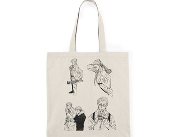 Jujutsu Kaisen Kento Nanami Tote Bag, JJK Anime Gift, JJK Design, JJK Manga Gift, Cute Anime Gift, Cute Manga Gift, Nanami Gift, 15&quot; x 16&quot;