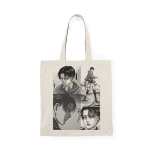 Attack On Titan Levi Ackerman Natürliche Einkaufstasche, AOT Levi Geschenk, AOT Einkaufstasche, AOT Geschenk, Anime Geschenk, Süßes Anime Geschenk Anime Einkaufstasche, 15 &quot;x 16&quot;