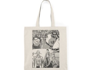 Attack on Titan Reiner Braun Tote Bag, AOT Tote Bag, AOT Reiner Tote Bag, AOT Gift, Anime Gift, Cute Anime Gift, Anime Tote Bag, 15&quot; x 16&quot;