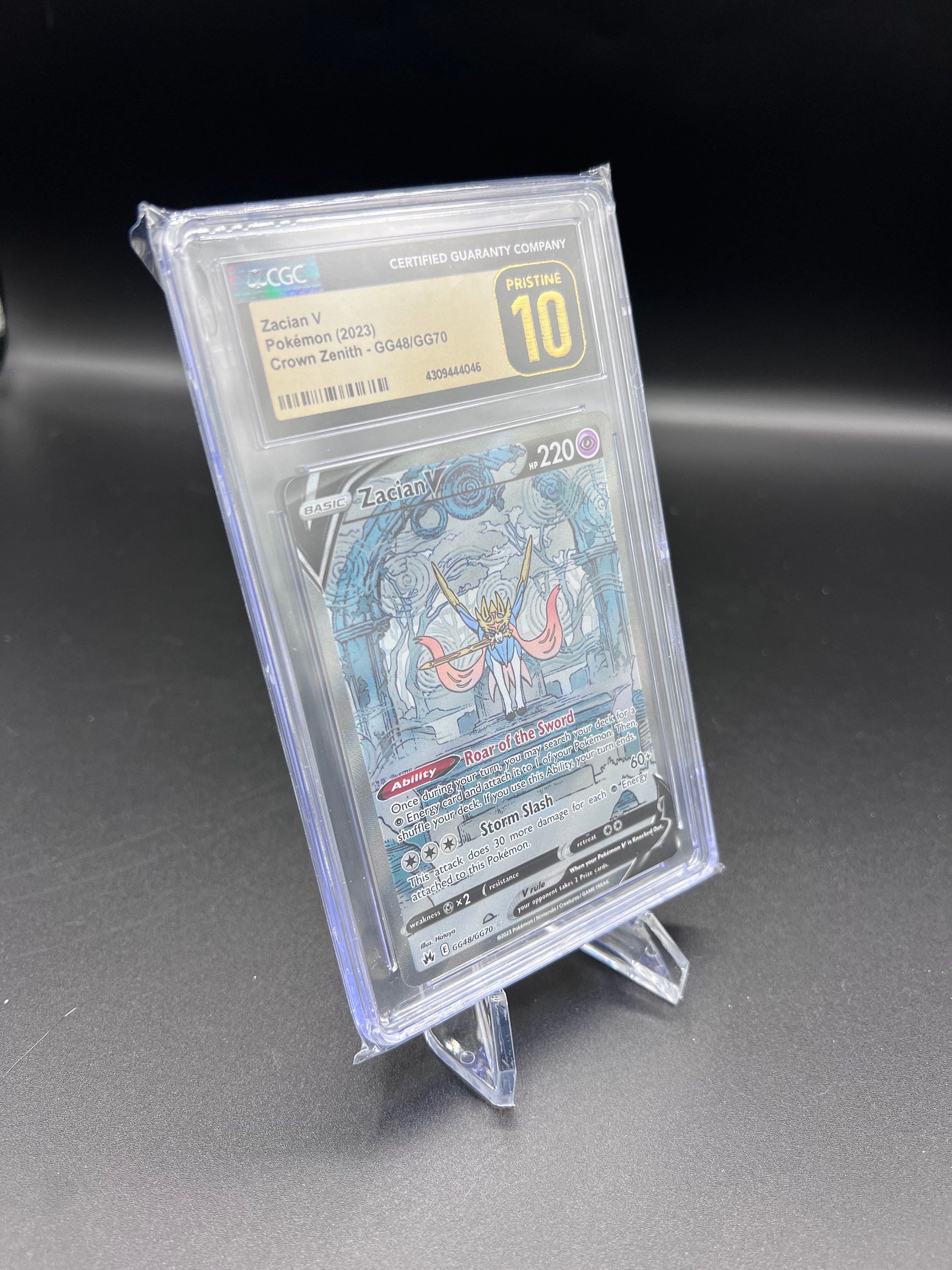 Zacian V Plastic Black UV Printed Pokemon Card