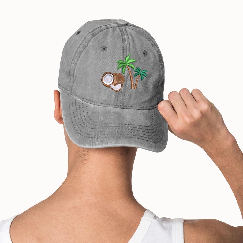 Kamala Harris Coconut Palm Tree Embroidery, Digital Machine Embroidered