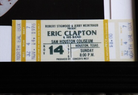 Eric Clapton Framed, Reproduction, Autograph Photo, Ticket - Etsy