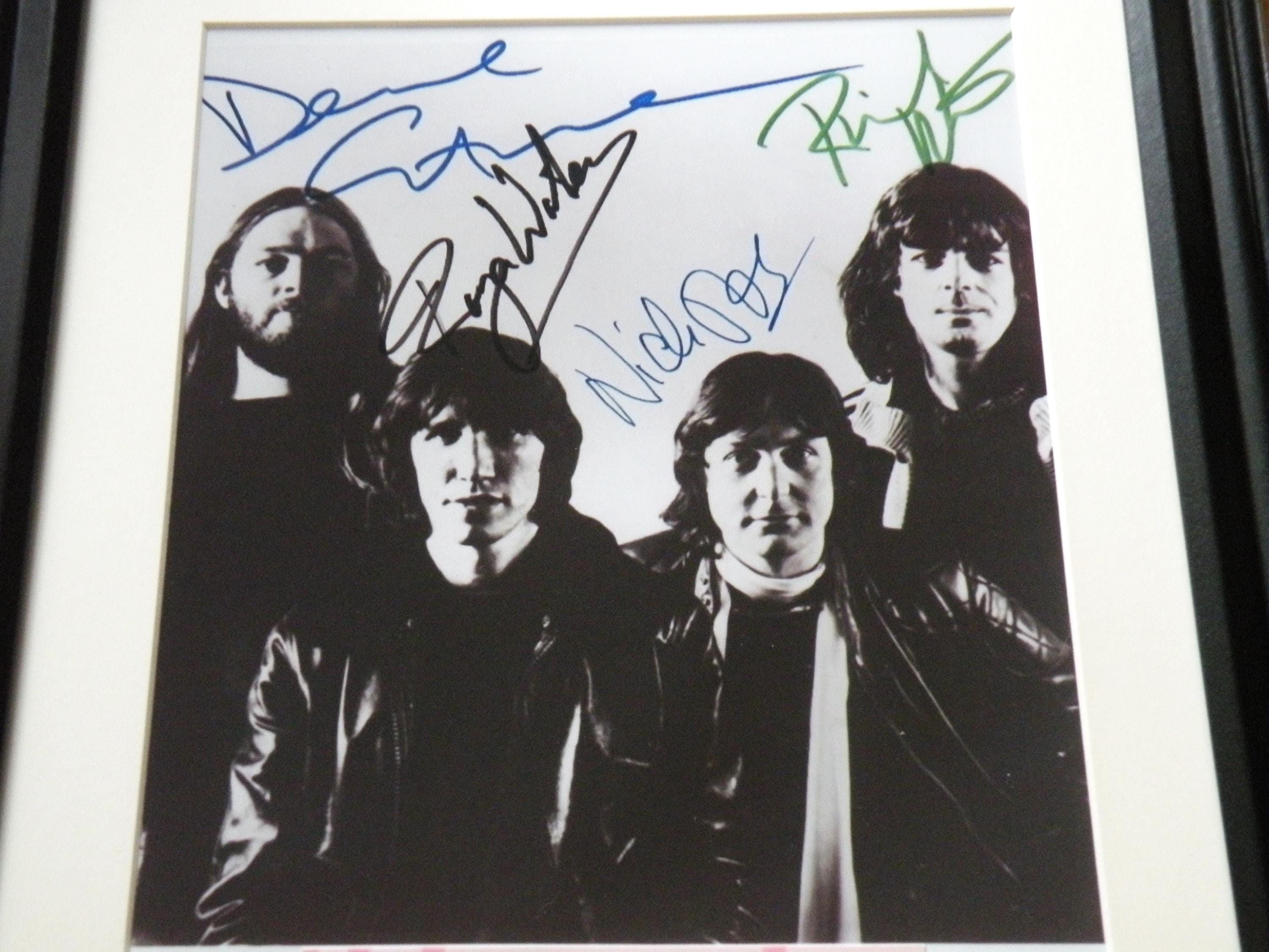 高品質ガラスフレーム入りピンク・フロイド、複製、サイン、写真