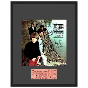 The Rolling Stones Framed Reproduction Autograph Photo & Ticket