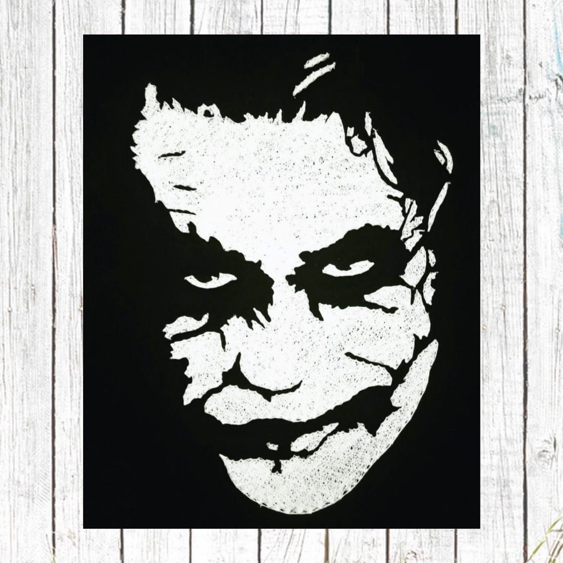 Joker Silhouette, the Dark Knight, Fear, in String Art Style - Etsy