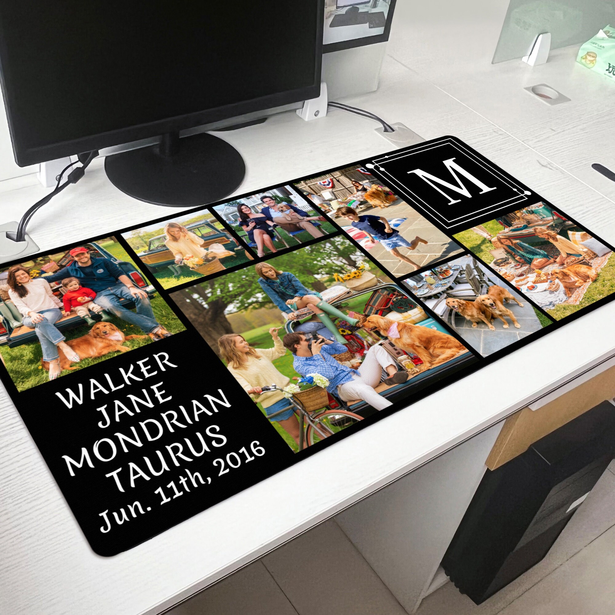 Custom Mouse Pad With Your Photo Text Personalized Large Desk Pad