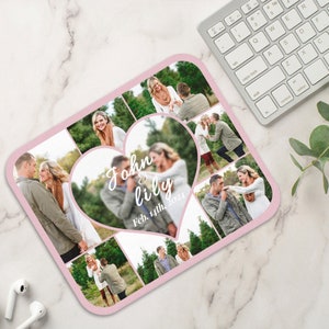 Personalisierte Mauspad | Personalisiertes Foto-Mauspad mit Text | Foto Collage Maus Pad | Schreibtisch Accessoires | Geschenk für Sie & Ihn | Bürogeschenke