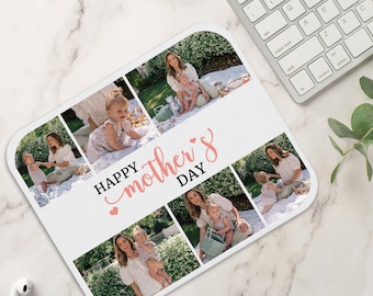 Personalized Mouse Pad for Mom | Mothers Day Gifts | Custom Photo Mouse Pad Gifts for Mom| Photo Collage Mouse Pad| Desk Accessories