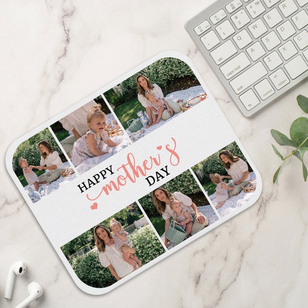 Personalized Mouse Pad for Mom | Mothers Day Gifts | Custom Photo Mouse Pad Gifts for Mom| Photo Collage Mouse Pad| Desk Accessories