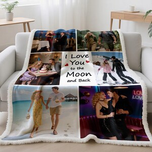 Personalized Photo Sherpa Blanket: Custom Picture Gift