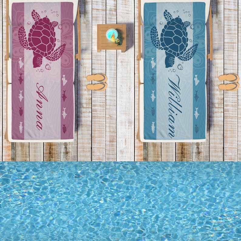 Beach Towel with caption you me and the sea main image 1