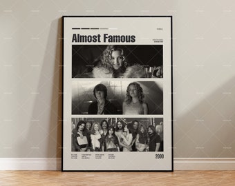 Almost Famous, Retro Movie Poster, Midcentury Modern, Retro Tv Show Poster, Minimal Movie Art, Best Movies of All Time, Custom Movie Poster