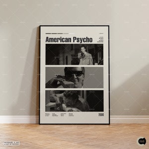 American Psycho, Retro Movie Poster, Midcentury Modern, Retro Tv Show Poster, Minimal Movie Art, Best Movies, Custom Movie Poster