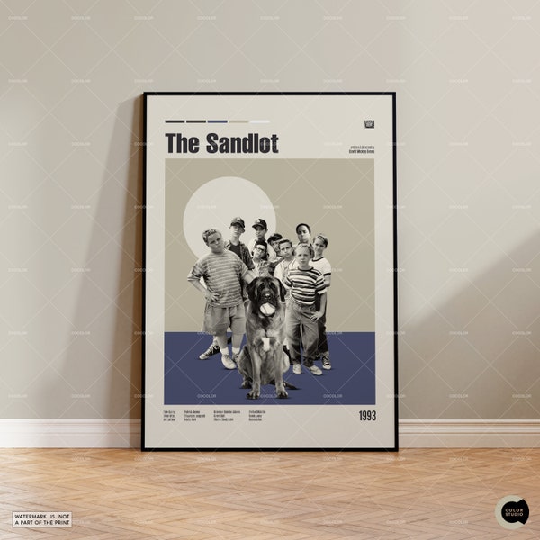 The Sandlot, Retro Movie Poster, Midcentury Modern, Retro Tv Show Poster, Minimal Movie Art, Best Movies of All Time, Custom Movie Poster