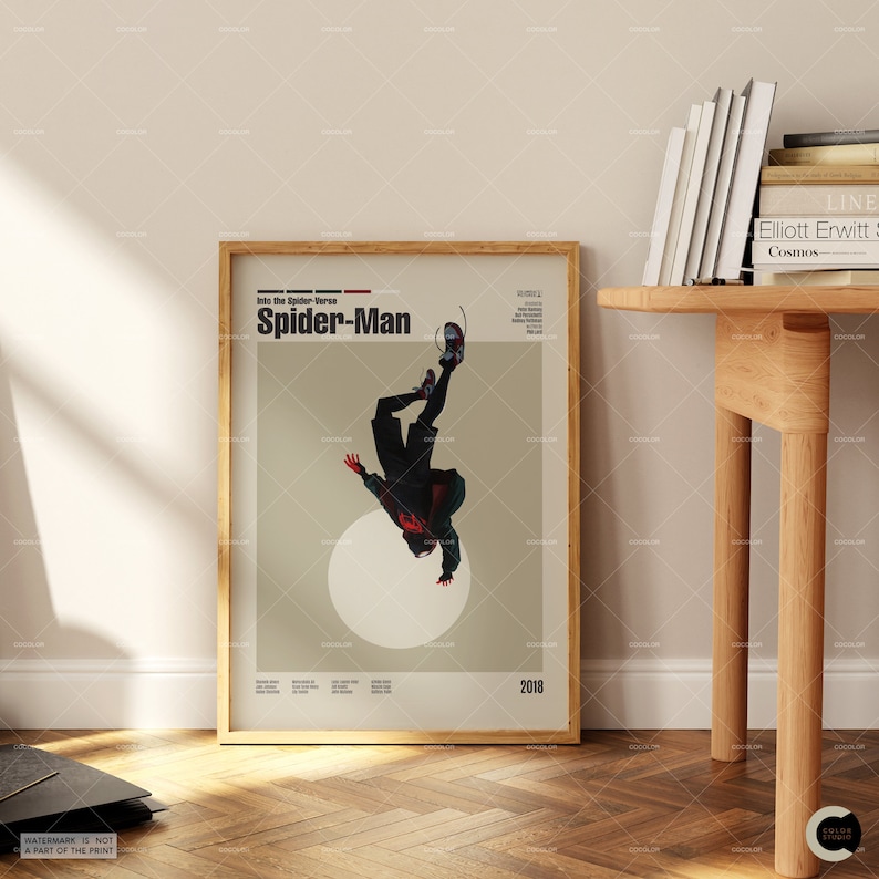 Spiderman, Into the Spider Verse, Vintage Movie Print, Movie Poster