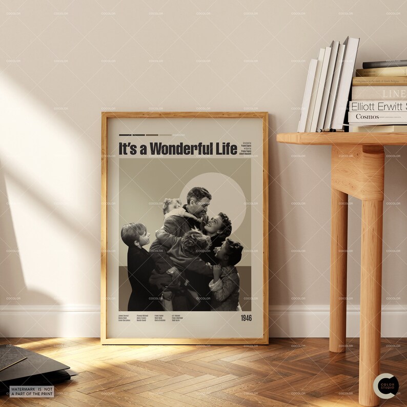 It's a Wonderful Life Retro Movie Poster Midcentury - Etsy Australia