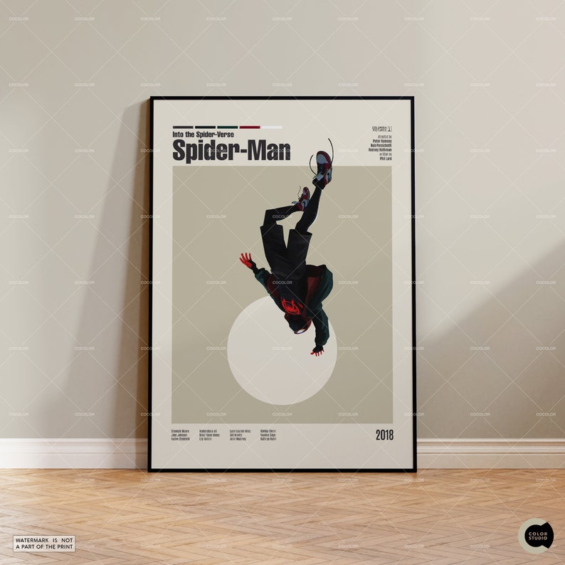 Spiderman, Into the Spider Verse, Vintage Movie Print, Movie Poster