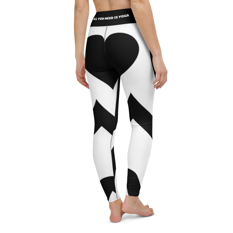 Heart Leggings for Women Womens White Leggings W/ All Over Etsy