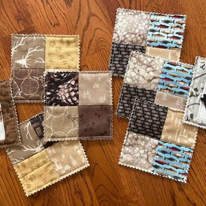 Mini Prayer Quilt | Fishing or Outdoor | Pocket Prayer Quilt | Wooden or plastic cross | Printed prayer poem | Prayer card  | Handmade