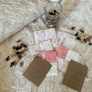 Mini Prayer Quilt, Pocket Prayer Quilt with cross ~ Handmade